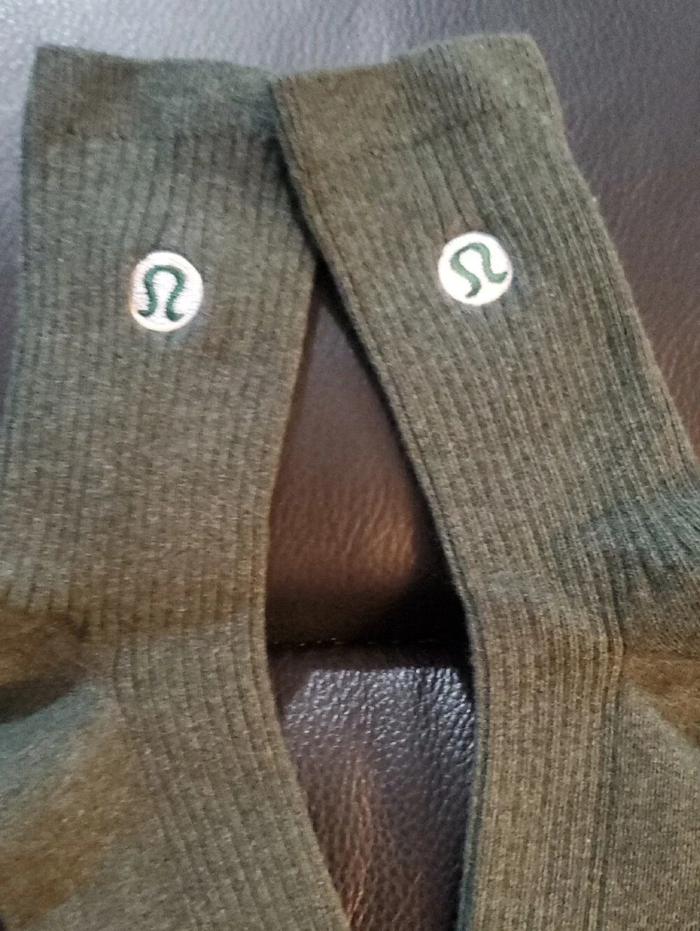 lululemon athletica Ribbed Crew Socks in Light Gray and Dark Gray